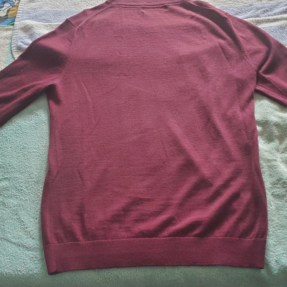 Wine Red Turtleneck Sweater